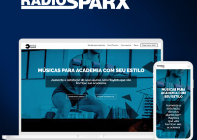 Landing Page Radiosparx for Gym